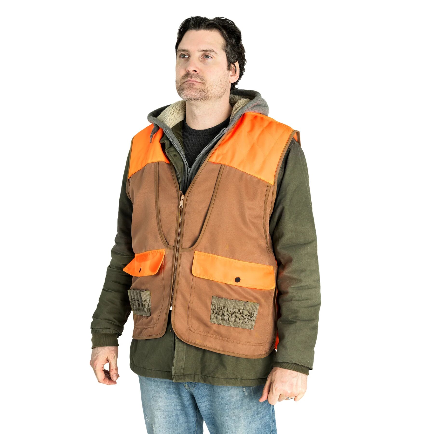 Men's Hunting Vest in Duck Brown/Blaze