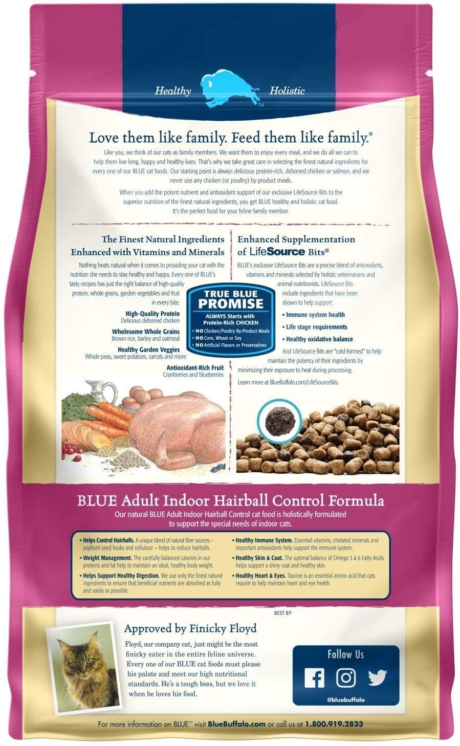 Indoor Hairball Control Natural Adult Dry Cat Food Chicken & Brown Rice