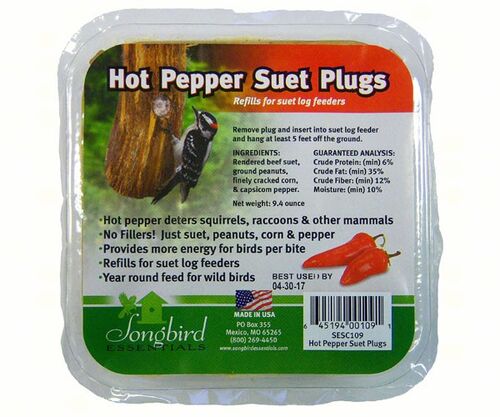 Hot Pepper Suet Plugs