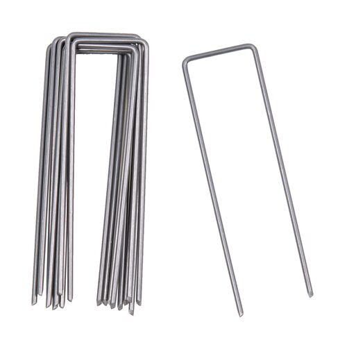 Steel 4" Landscape Fabric Pins - 10-Pack