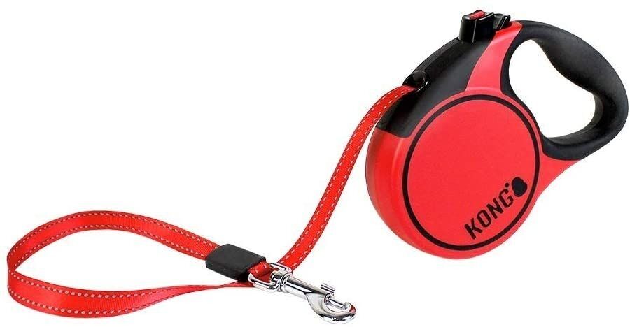 KONG Red Terrain Retractable Dog Leash for Dogs Up To 25 lbs., 10 ft.