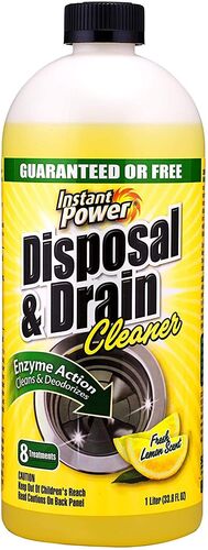 Instant Power 1 Liter Lemon Scent Disposal and Drain Cleaner