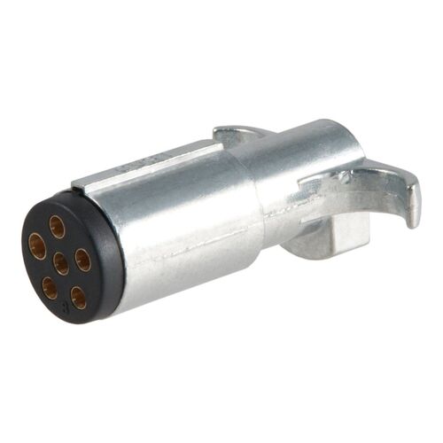 6-Way Round Connector Plug With Spring - Trailer Side