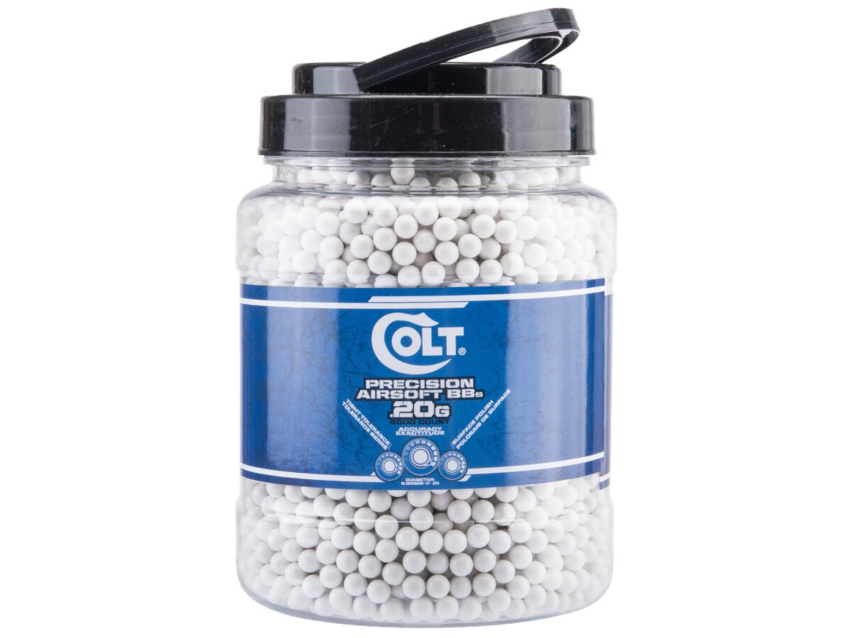 .20g Precision Airsoft BB's in White - 5,000 Count