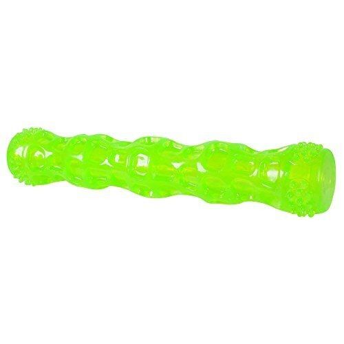 Dura-Squeaks Stick Dog Toy in Green
