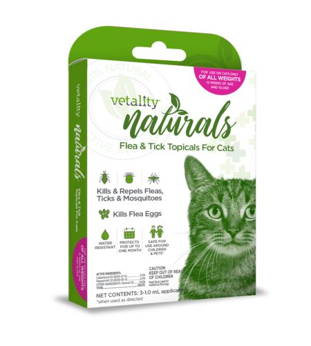 Naturals Flea & Tick Topicals for Cats - 3 Doses