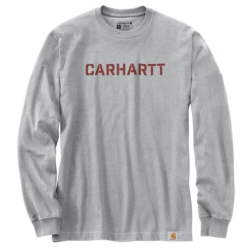 Men's Loose Fit Heavyweight Long-sleeve Logo Graphic T-Shirt