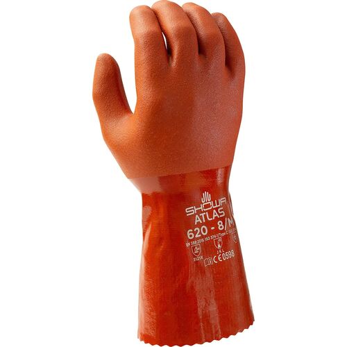 Orange Fully Coated Double-Dipped PVC Glove