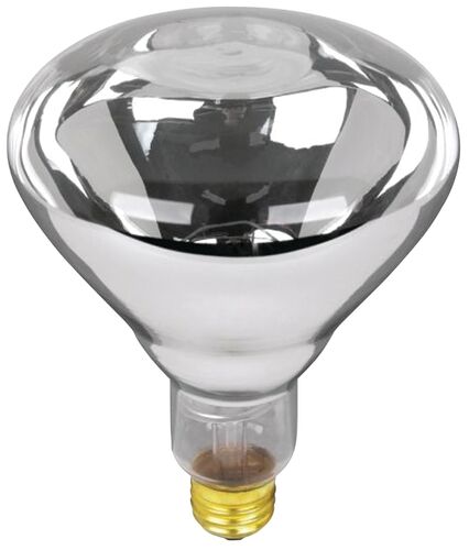 125W Clear BR40 Dimmable Incandescent Heat Lamp Reflector