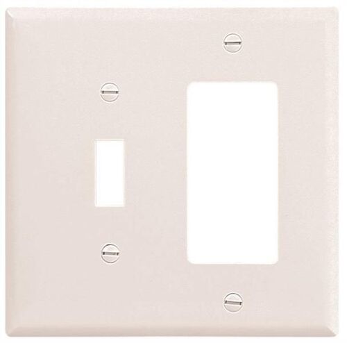 4.5 x 4.56 Inch, 2 Gang Combination Wall Plate