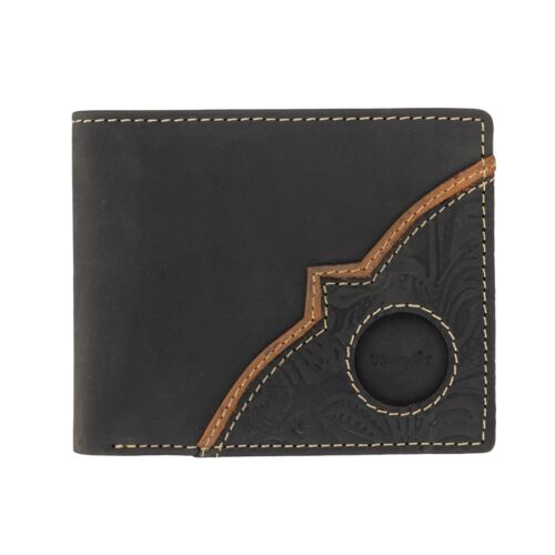 Men's Traveler Leather Wallet in Black