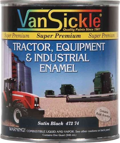 Tractor, Equipment, & Industrial Enamel in Satin Black - 1 Quart