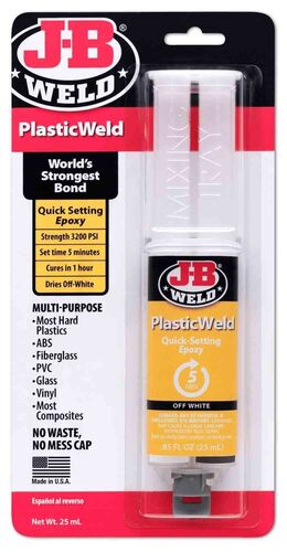 PlasticWeld Quick-Setting Epoxy Syringe