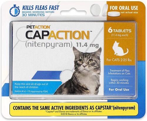 CapAction Flea Treatment for Cats - 6 Tablets