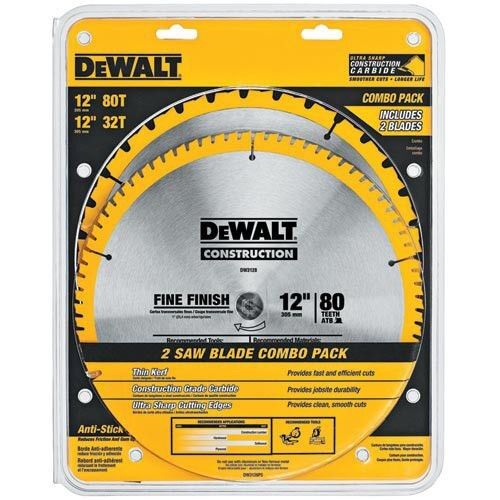 Dewalt 12" Miter Saw Blade Combo