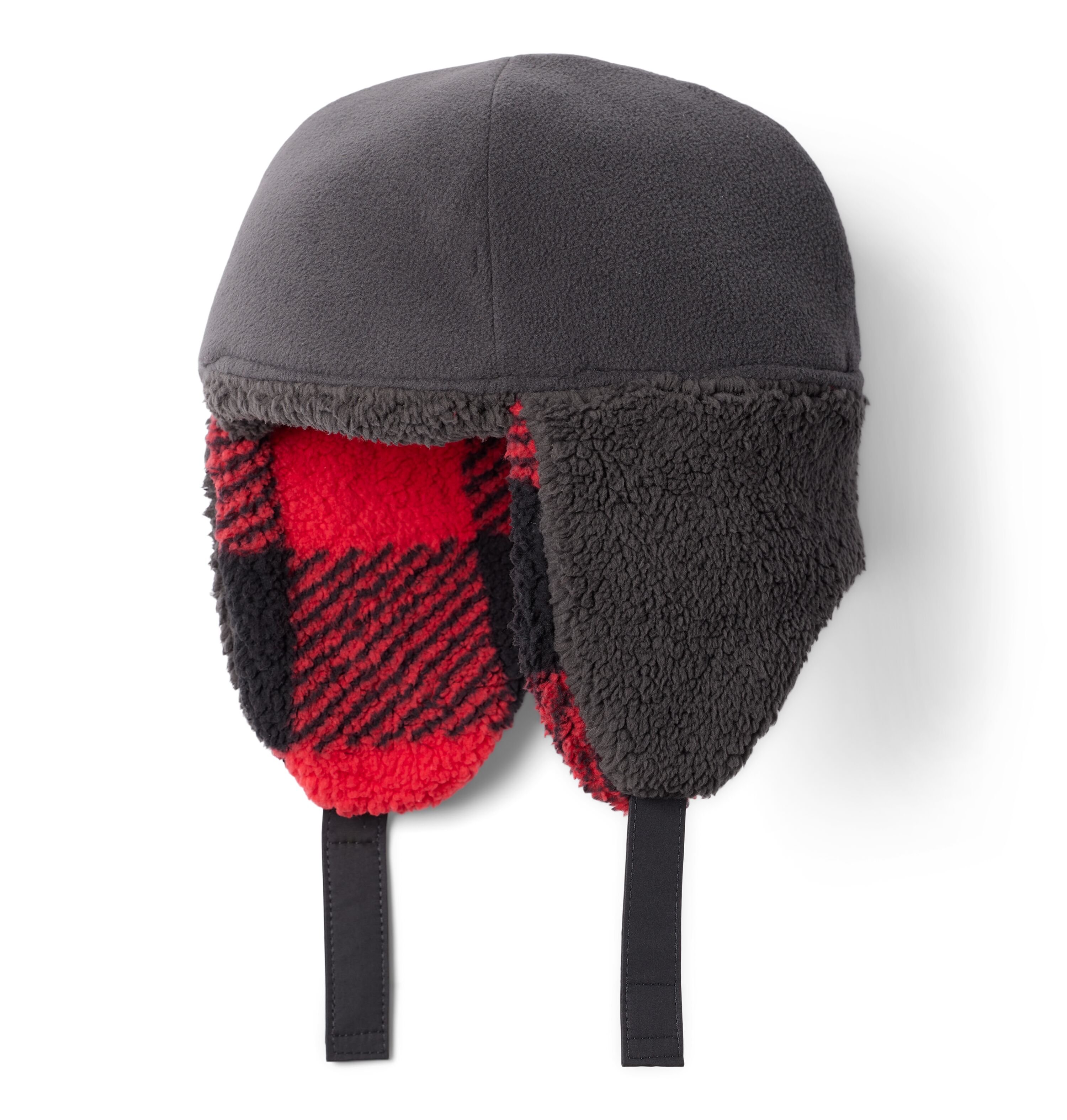 Kids' Rugged Ridge Sherpa Trapper Hat in Red Lily Check