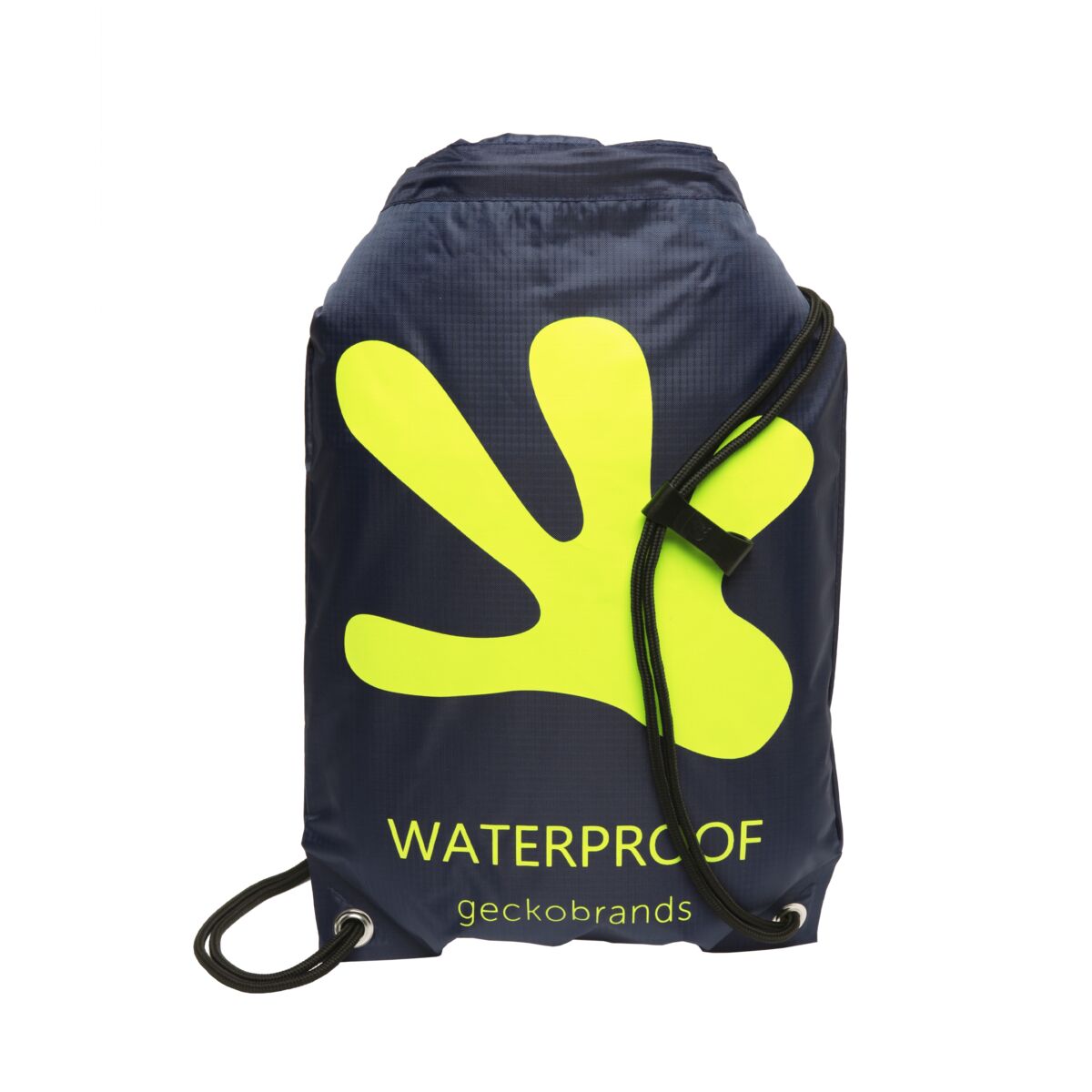 Navy/Neon Green Drawstring Waterproof Backpack