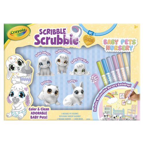 Scribble Scrubbie Baby Pets Nursery