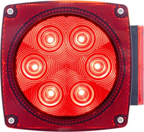 Red Lens LED Combination Tail Light for Passenger Side