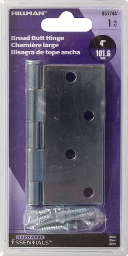 Hardware Essentials Zinc General Purpose Hinge with Fixed Pin