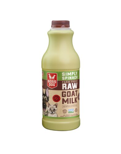 Frozen Raw Goat Milk Simply Spinach - 32 oz