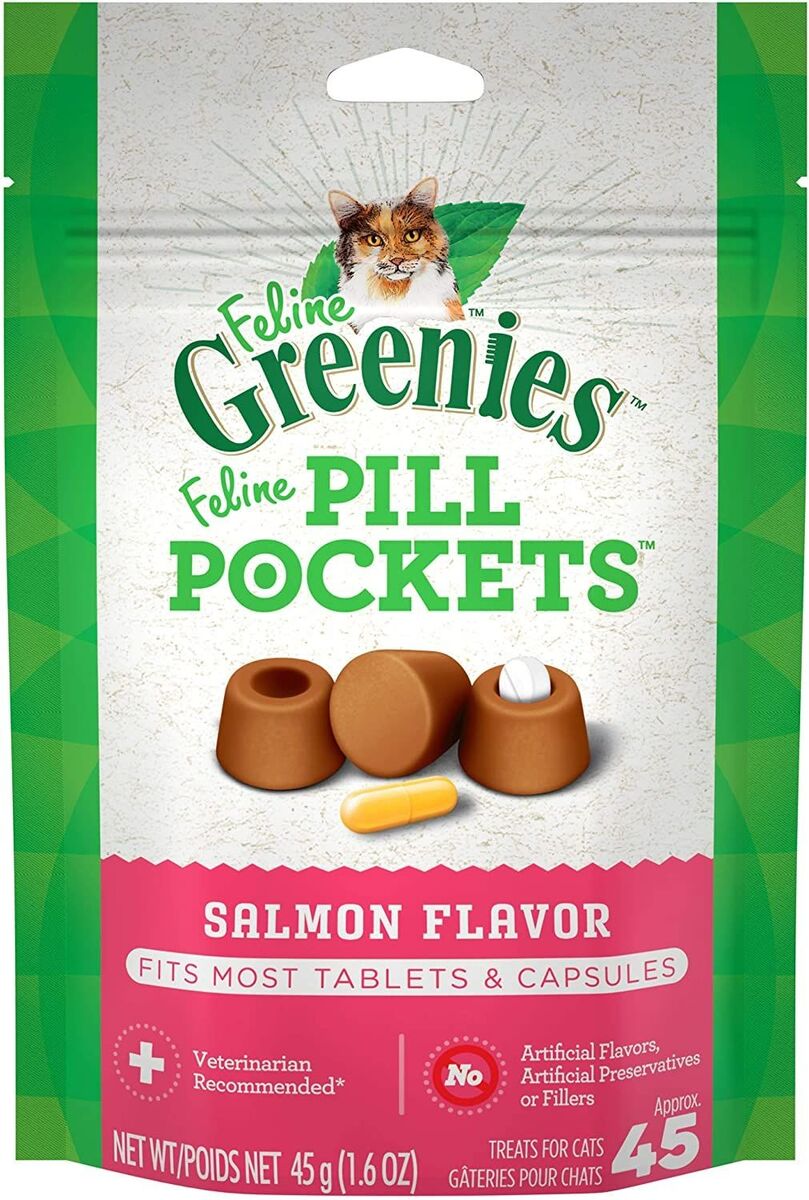 Feline Pill Pockets Cat Treats Salmon Flavor
