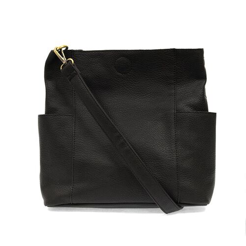 Kayleigh Side Pocket Bucket Bag - Black