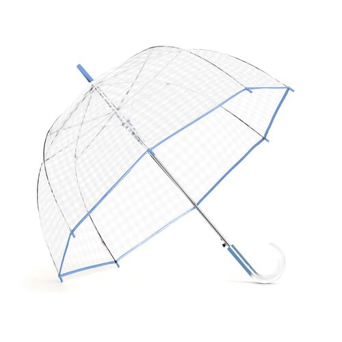 Auto Open 52" Arc Fashion Print Bubble Stick Umbrella In Interlace