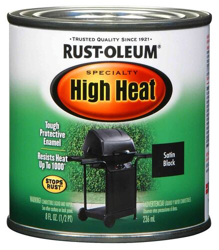 Stops Rust Specialty High Heat in Satin Black - 1/2 Pint