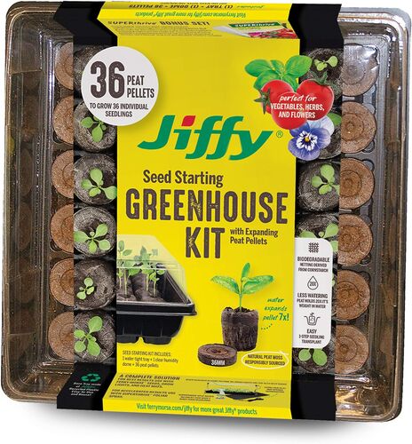 Seed Starting Greenhouse Kit with 36 Peat Pellets