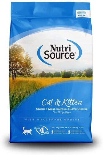 NutriSource Cat & Kitten Chicken Meal Salmon & Liver Recipe Dry Cat ...