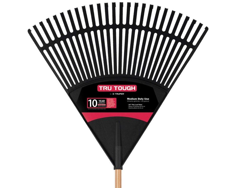 Truper Tru Tough Poly Leaf Rake - 24