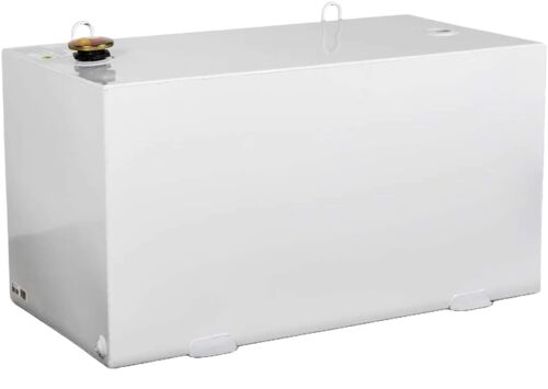 100 Gallon White Rectangular Steel Liquid Transfer Tank in White