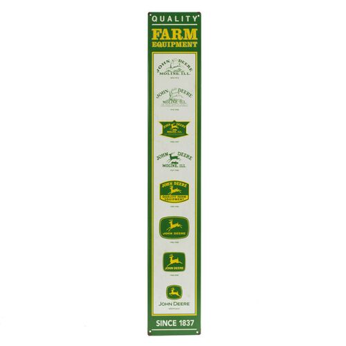 Logo Evolution Vertical Embossed Metal Sign