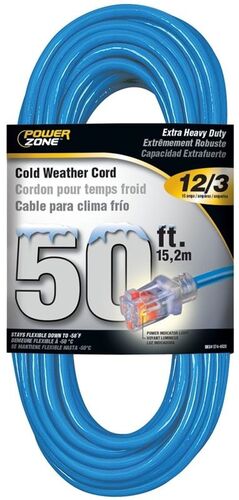 12/3 X 50 ft Round Extension Cord