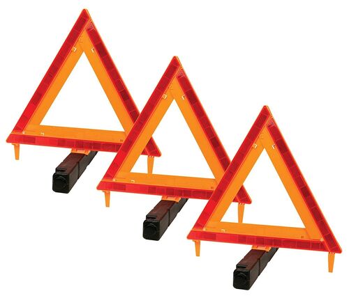 3-Piece 17.2"H Orange Warning Triangle Set