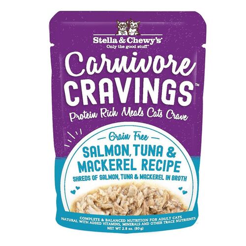 Carnivore Cravings Salmon Tuna & Mackerel Wet Cat Food - 2.8 oz