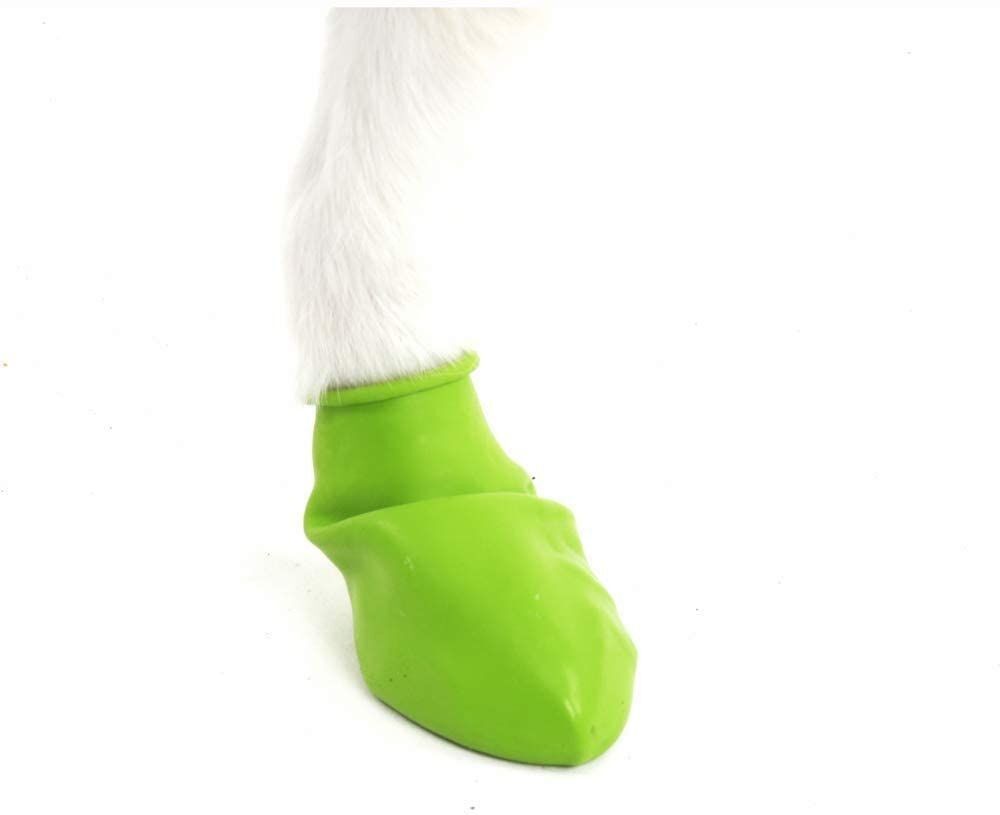Natural Rubber Dog Boots - Tiny Apple Green