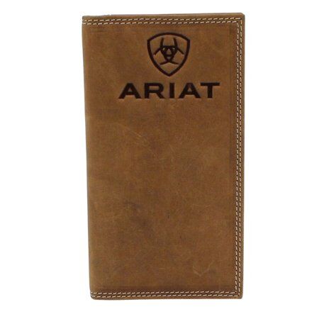 Men's Embossed Logo Rodeo Wallet in Brown