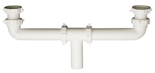 Center Waste Outlet with Baffle Tee 1.5" x 16"