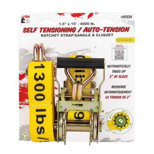 1-1/2" x 15' Self Tension Ratchet Strap