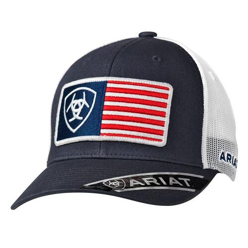 Men's USA Flag Patch Hat in Navy