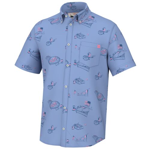 Men's Kona Americana Print Button-Down