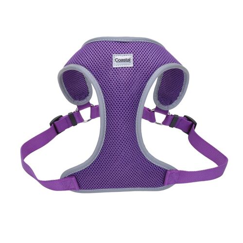 3/4 X 22-28 Comfort Soft Reflective Wrap Purple Adjustable Dog Harness