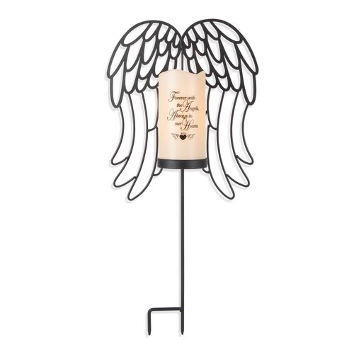 14" Wing Candle Holder Memorial Stake