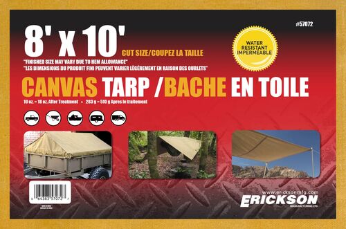 Canvas Tarp - 8' x 10'