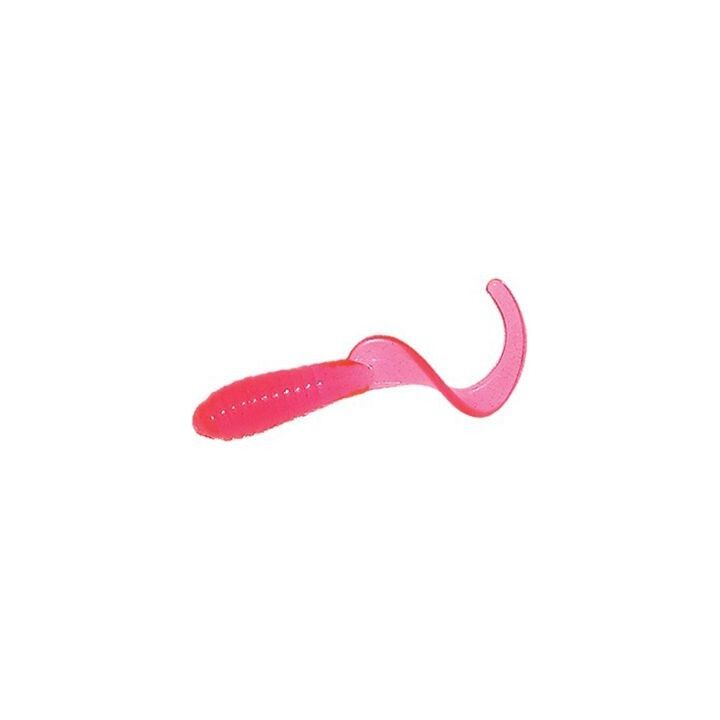 Mister Twister 1 Lil' Bit Curly Tail Grubs 20-Pack - Pink