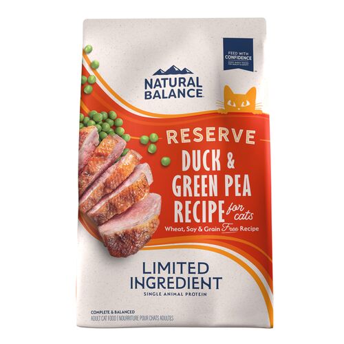 Limited Ingredient Grain Free Duck & Green Pea Recipe Dry Cat Food - 10 Lb