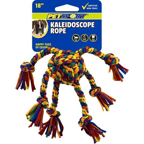18" Kaleidoscope Rope Pinata Dog Toy