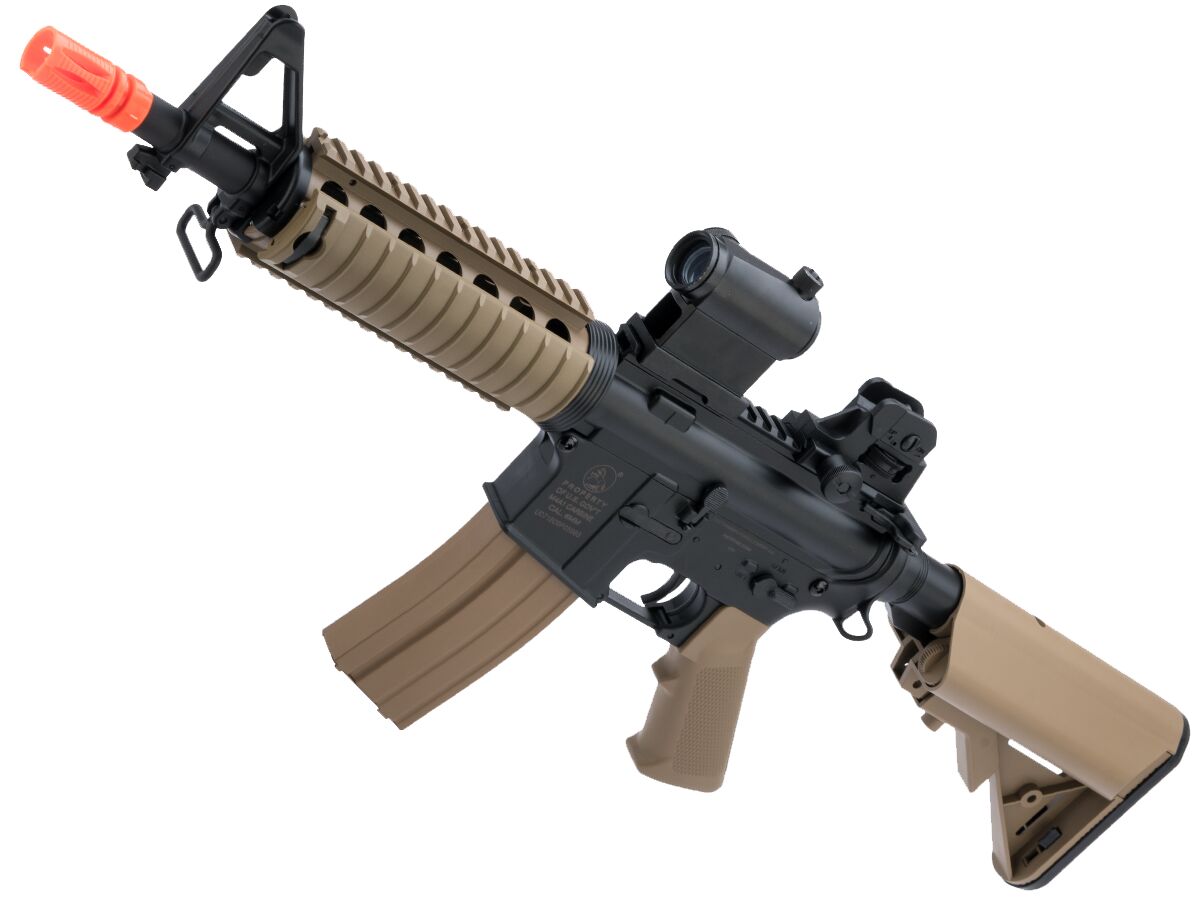 Colt M4 CQB-R AEG Airsoft Gun Tan and Black